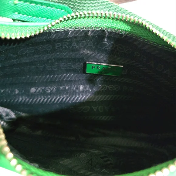 Prada Kelly Green Nylon Shoulder Bag - Picture 6 of 7